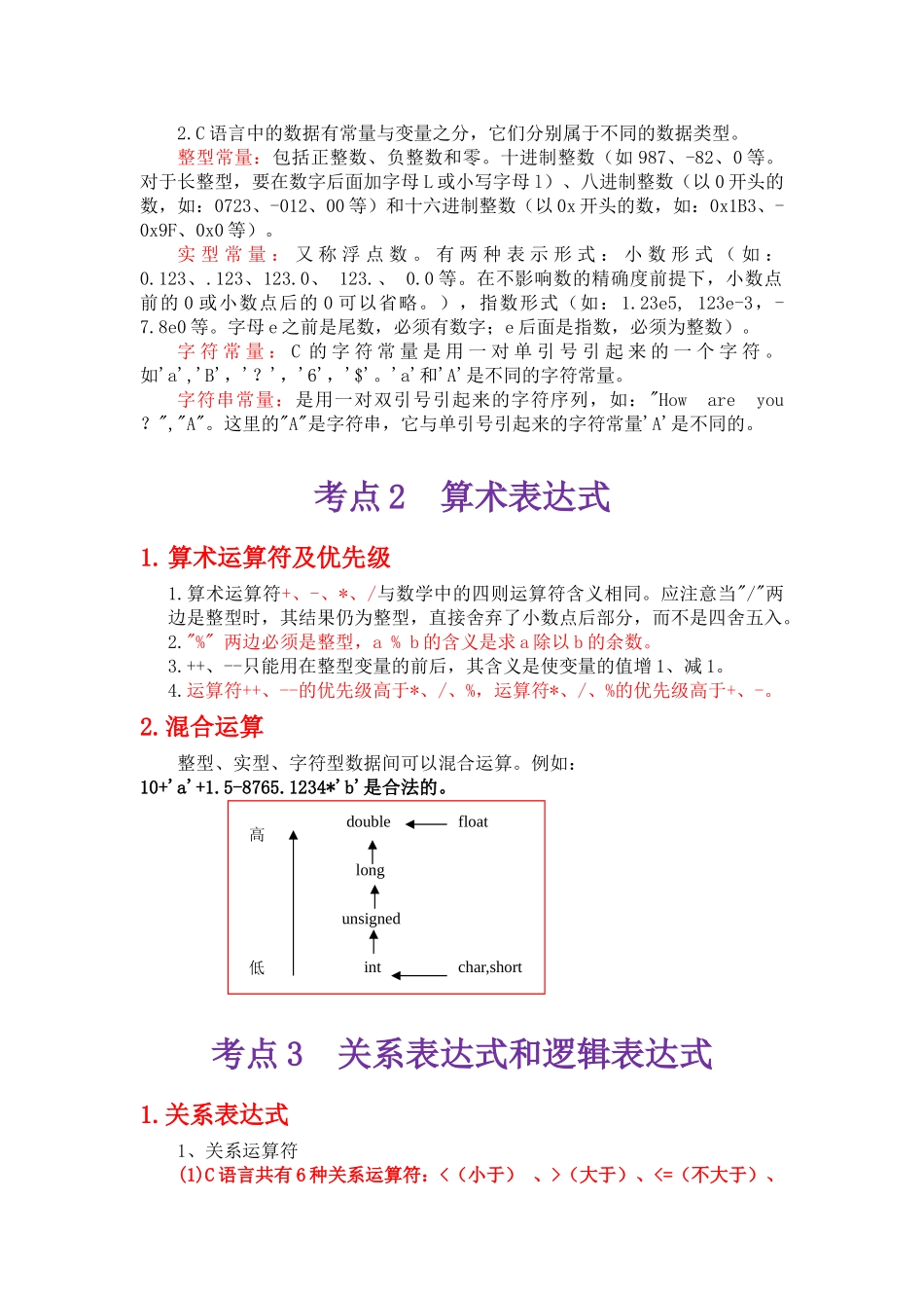 C语言知识点整理_第2页