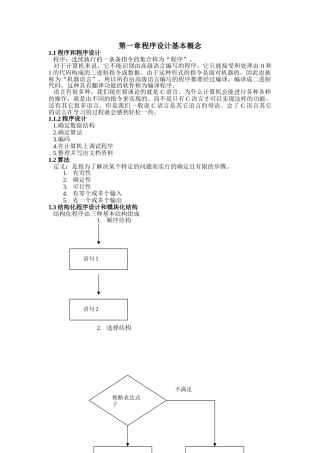 C语言程序设计考点知识点