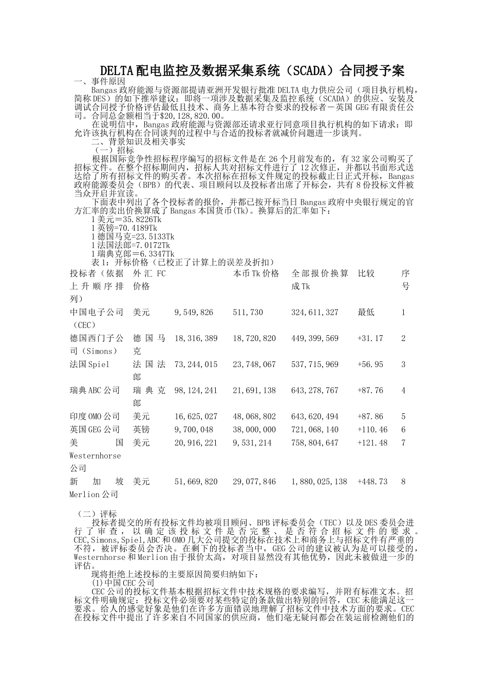 delta配电监控及数据采集系统合同授予案_第1页