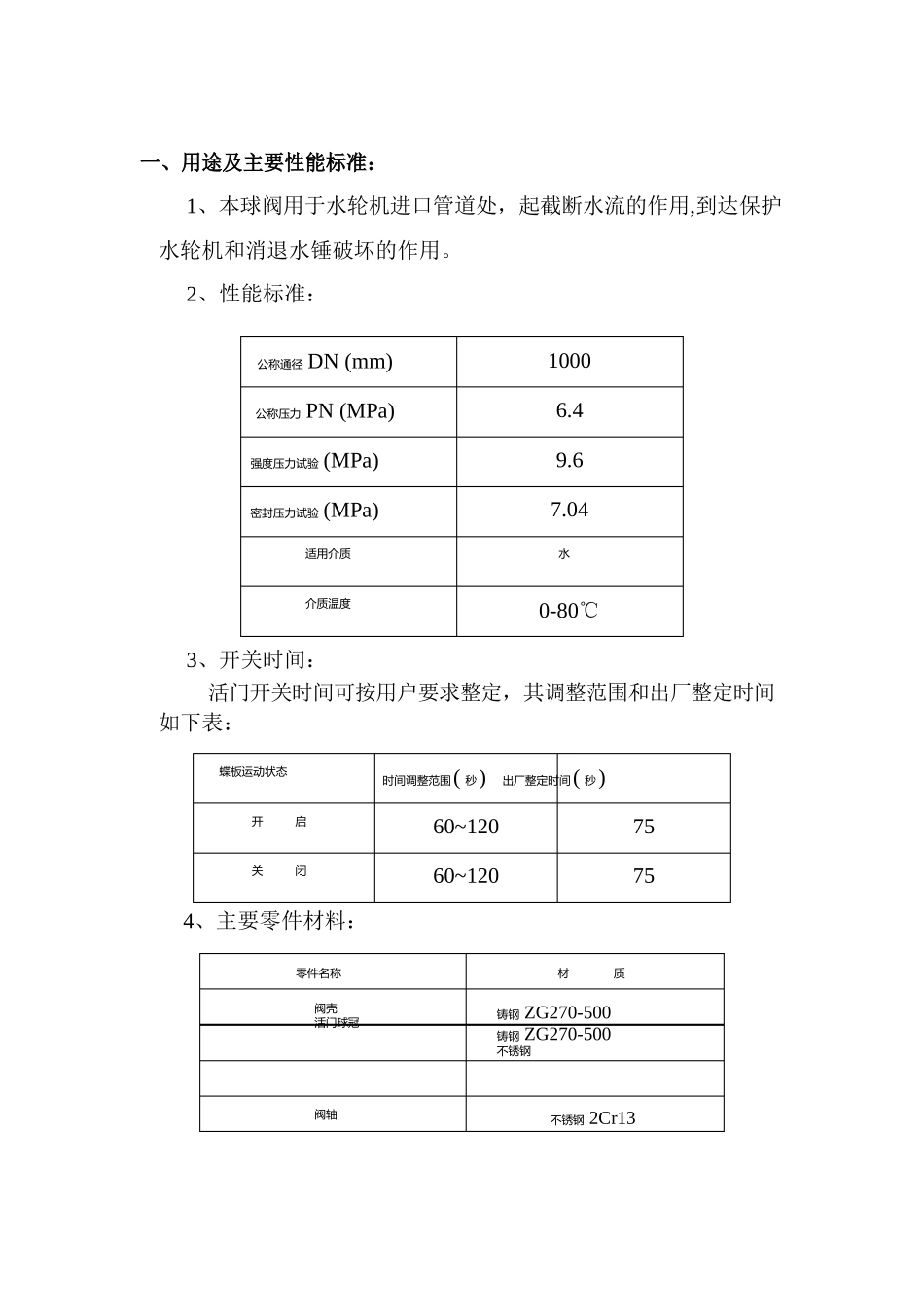 DN1000进水球阀使用说明书_第2页