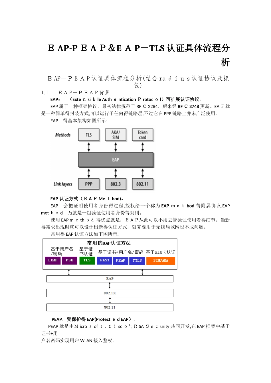 EAP-PEAP EAP-TLS认证具体流程分析_第1页