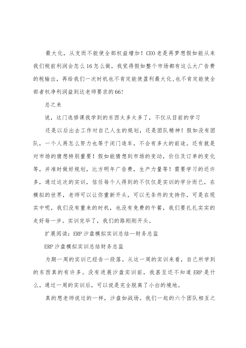 ERP沙盘模拟财务总监实习报告_第3页