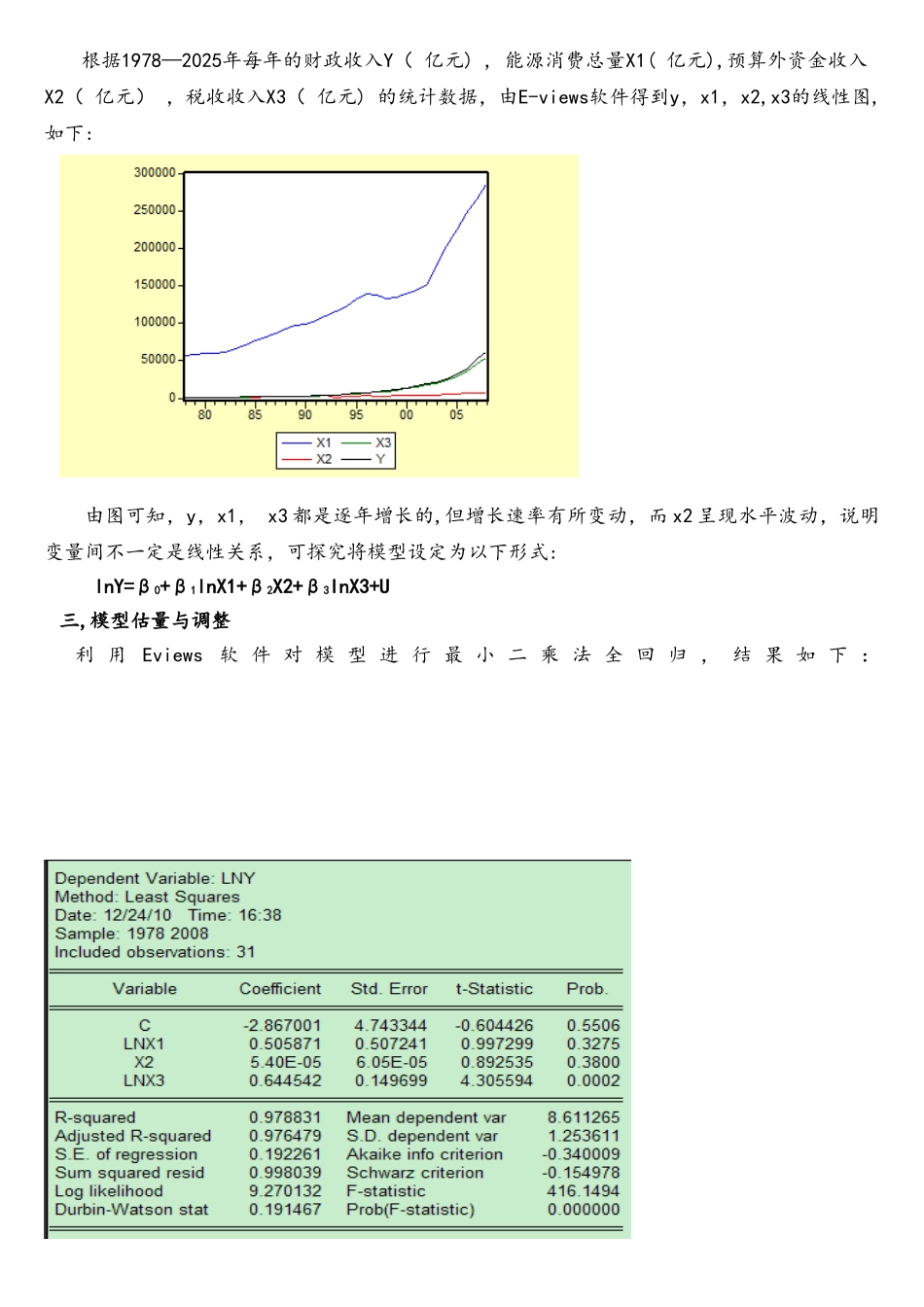 Eviews软件数据分析例文_第3页
