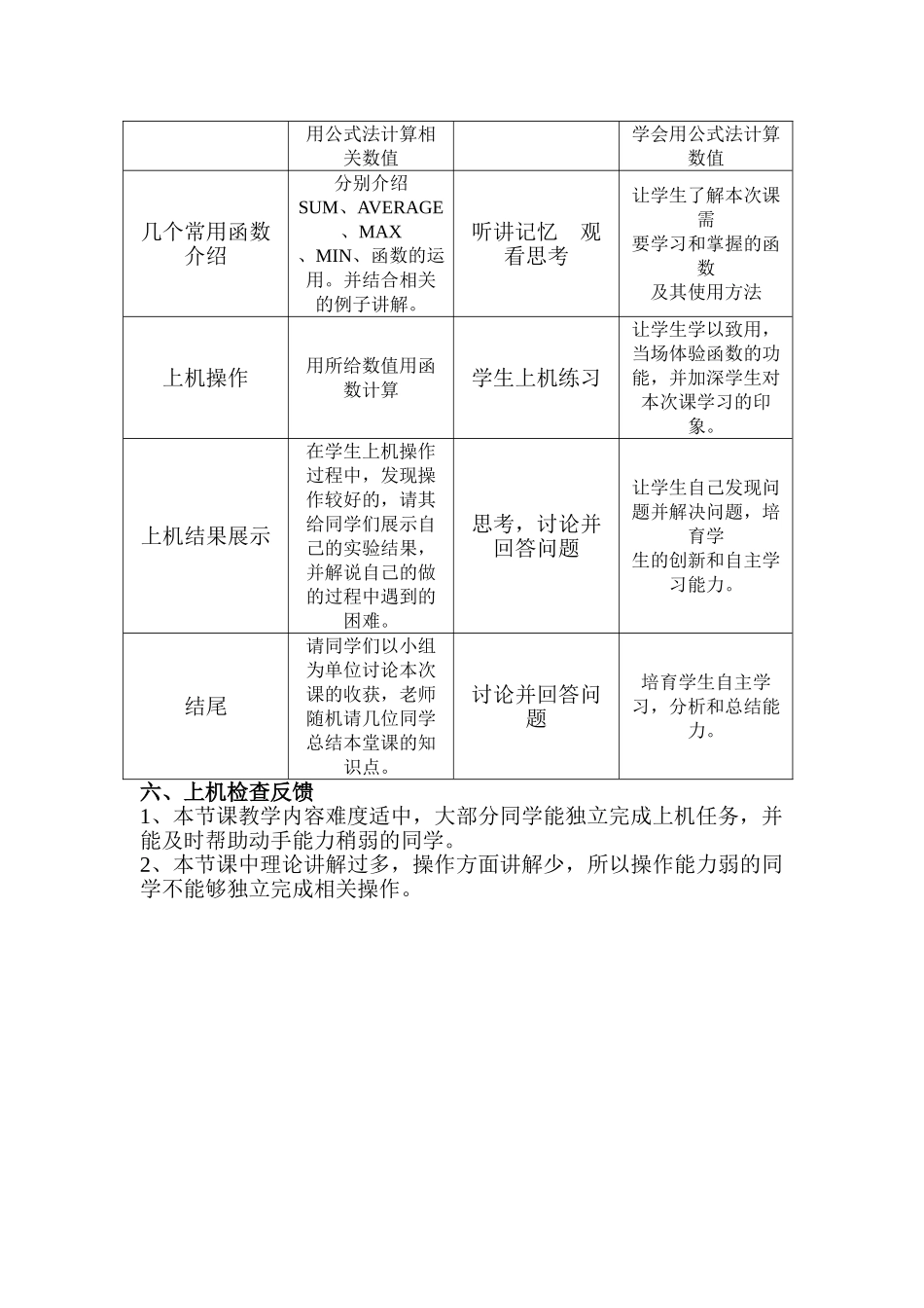 Excel中公式与函数的应用教学设计_第2页