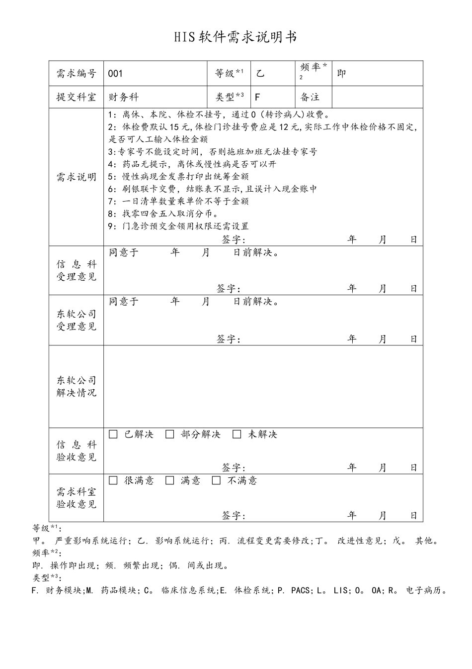 HIS软件需求说明书_第1页