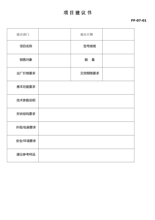 ISO质量认证手册-表格