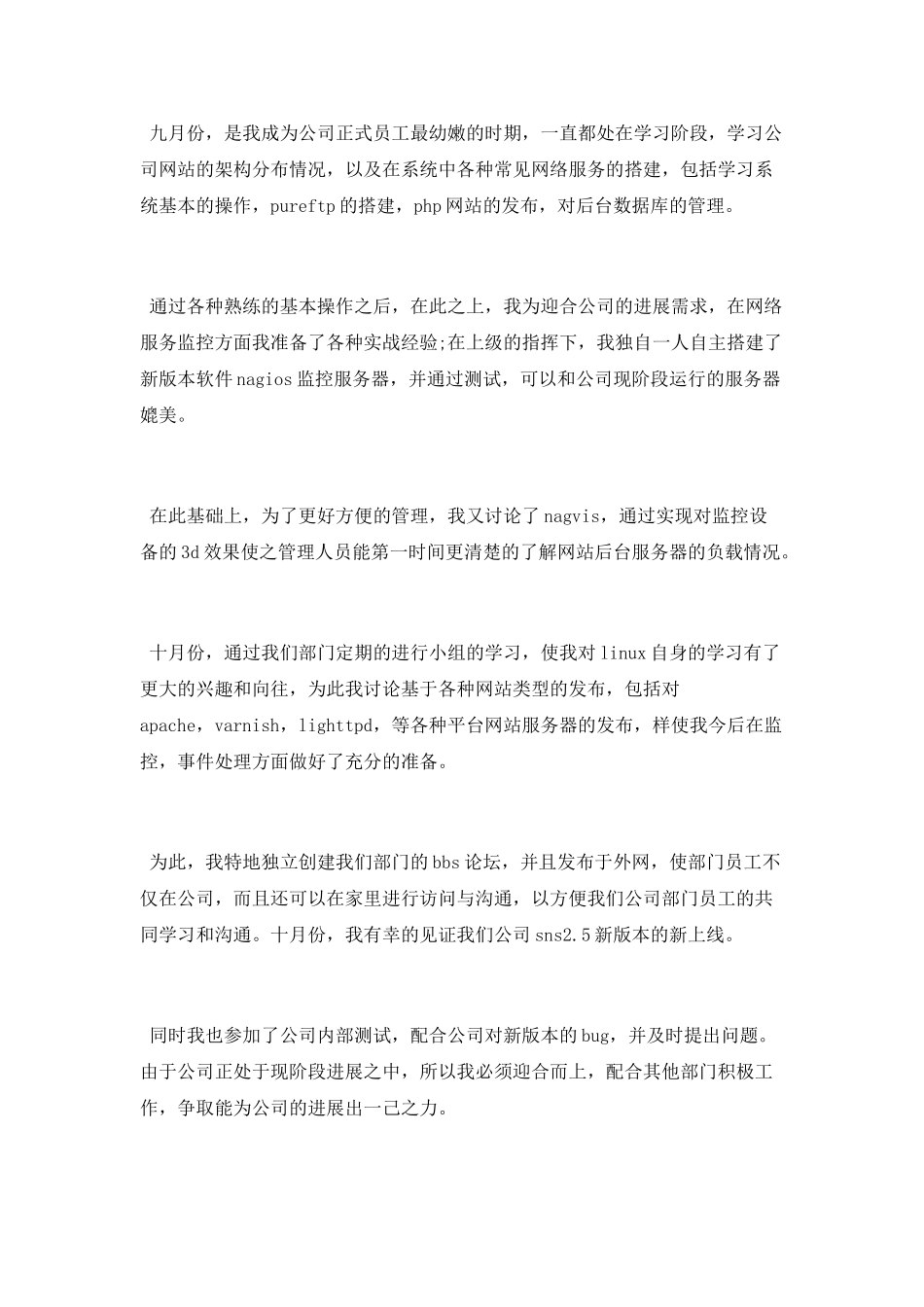 IT新员工试用期工作总结范文2025_第2页