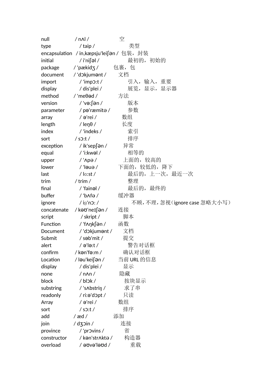 Java基础英语单词表_第2页