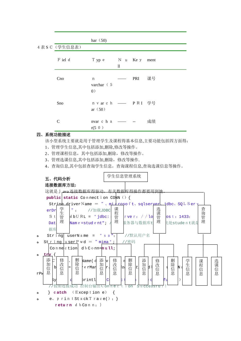 JAVA数据库课程设计--学生选课管理系统的设计与实现_完整源代码__第2页