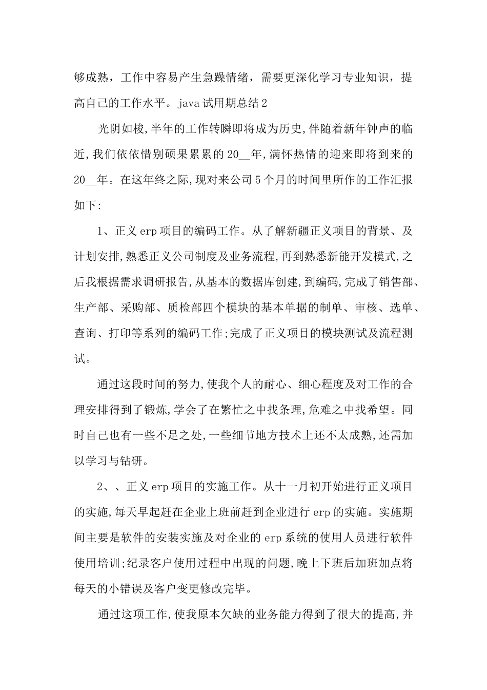 java试用期总结1000字心得_第2页