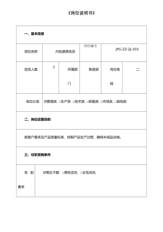 JPG-ZZ-053内包装质检员岗位职责说明书