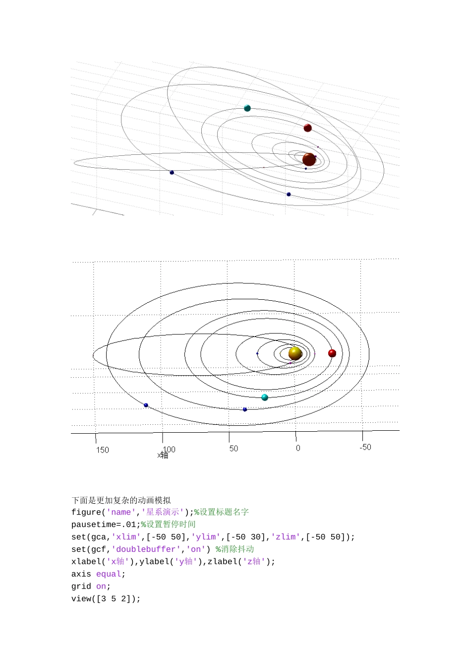 Matlab动画模拟太阳系行星运动_第3页