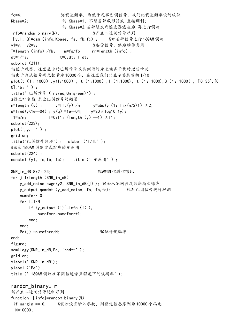 MATLAB环境下16QAM调制及解调仿真程序说明_第3页