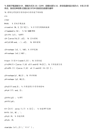 OFDM系统中循环前缀对系统新能的影响分析