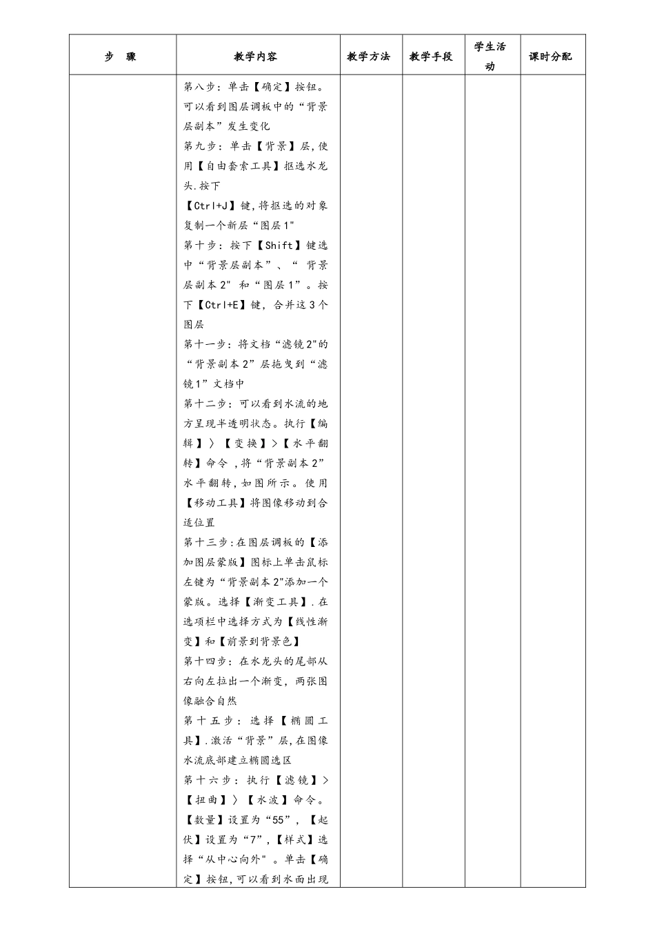 photoshop-单元教学设计模块10_第3页