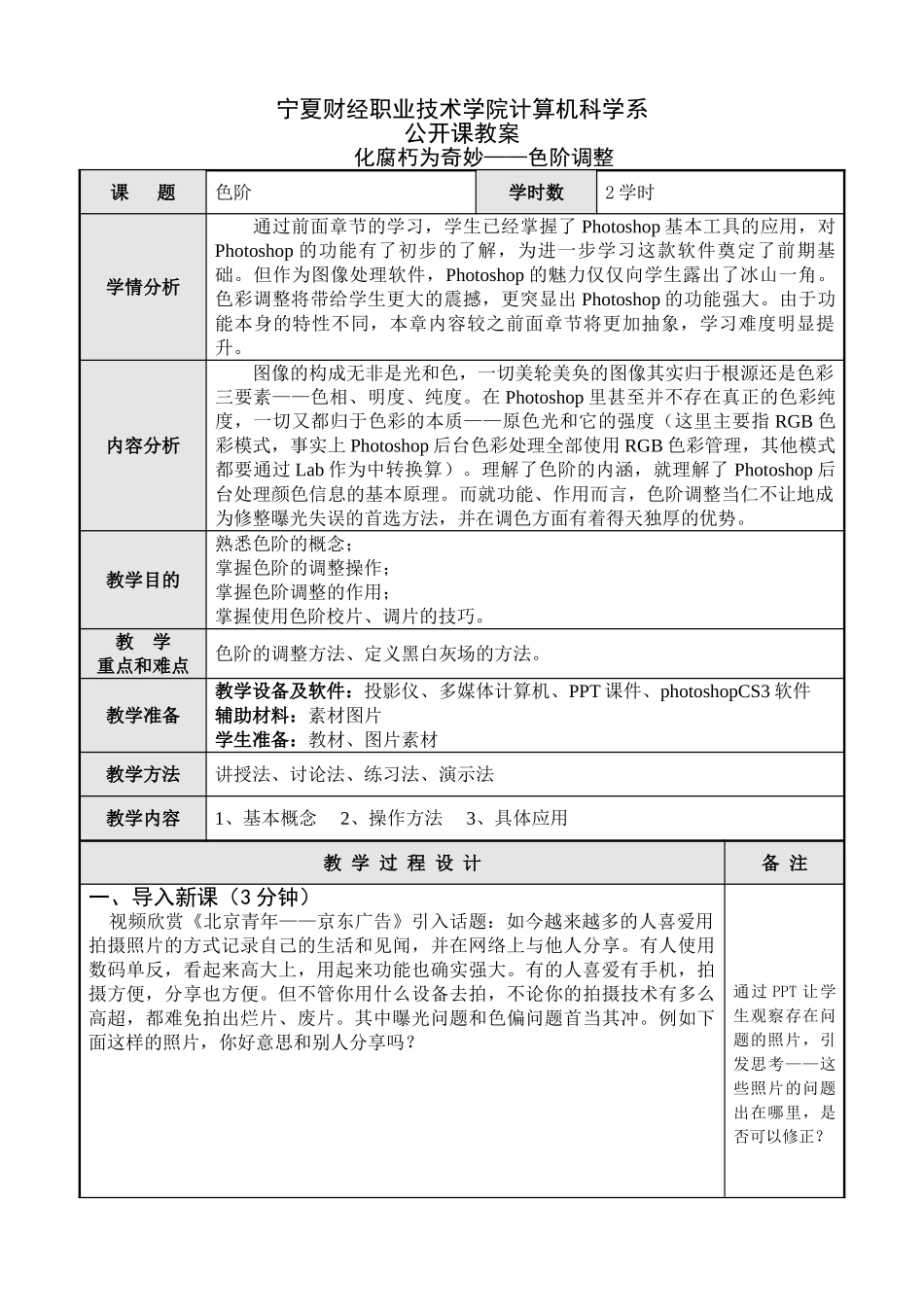 PHOTOSHOP色阶公开课教案_第3页