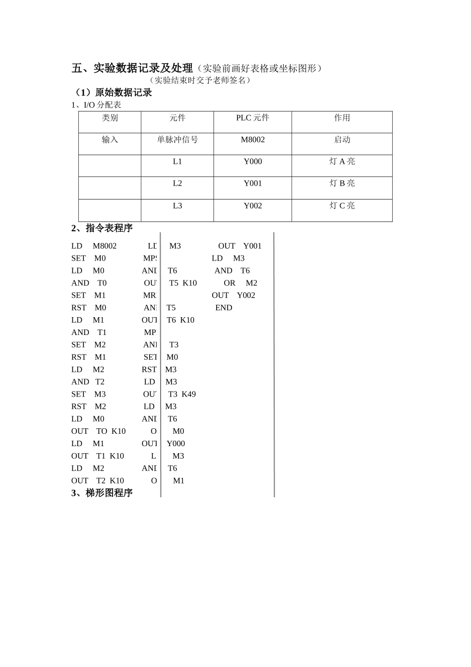 PLC实验三霓虹灯控制实验报告_第2页