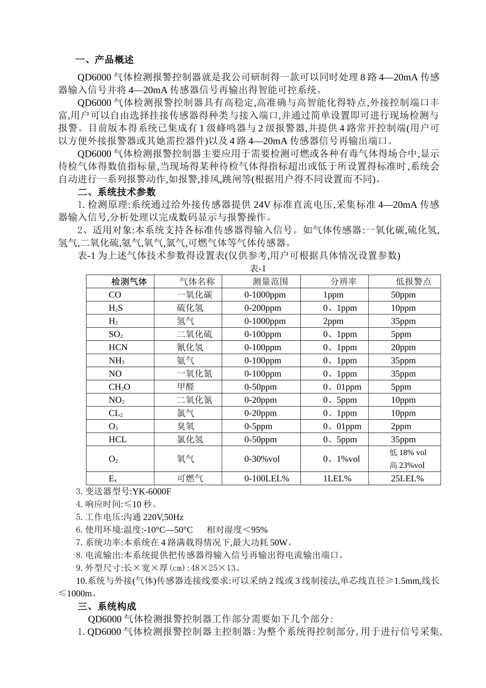 qd6000气体报警器8通道_第3页
