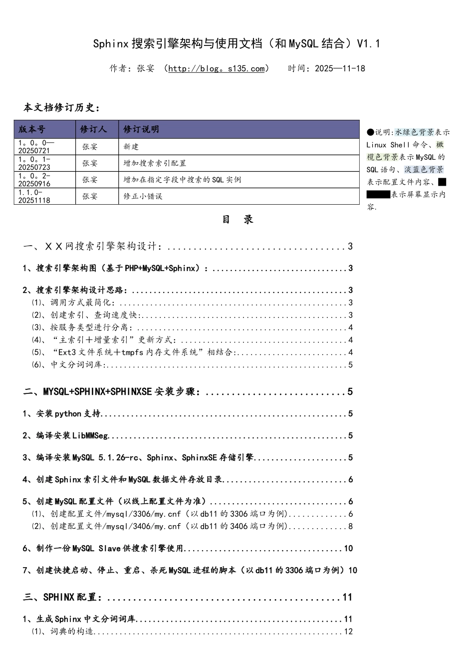 Sphinx搜索引擎架构与使用文档V1.1_第1页