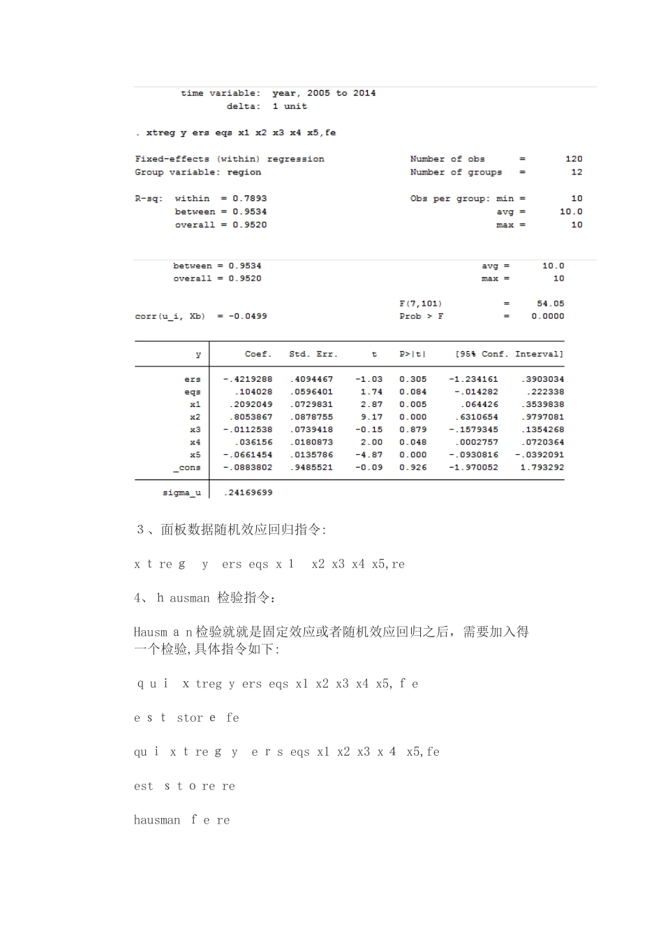 stata面板回归操作过程、基本指令及概要_第3页