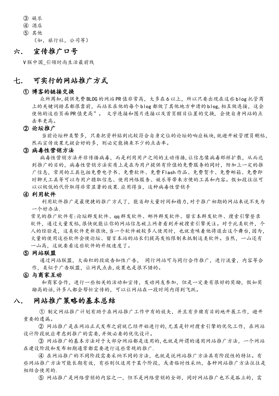 V联中国网站推广策划书_第2页