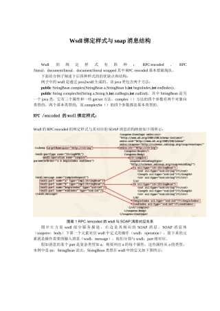 wsdl绑定样式与soap消息结构
