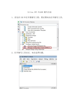 XILINXSPIFLASH烧写作业流程小结新版培训教材