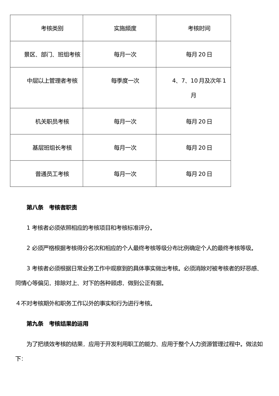 xx旅游集团绩效考核制度_第3页