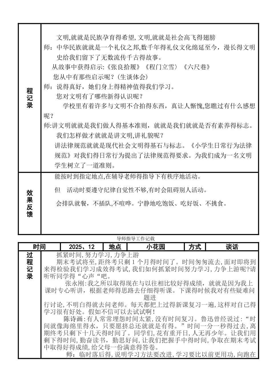 “学生成长导师制”工作记载档案_第3页