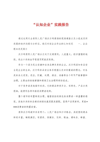 “认知企业”实践报告