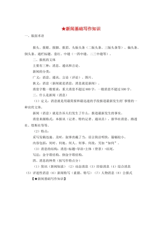 ★新闻基础写作知识