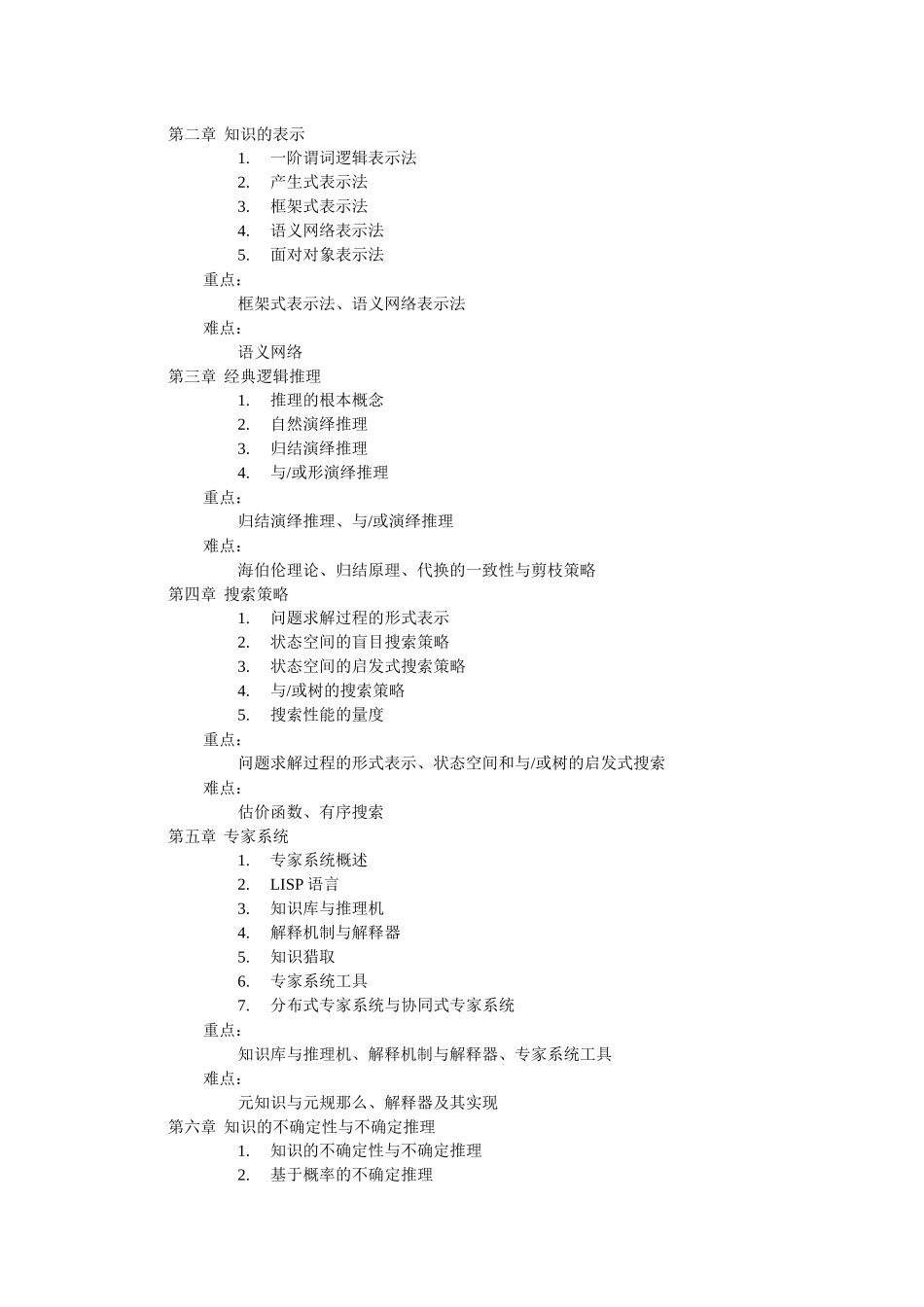 《人工智能与专家系统》课程教学大纲_第2页