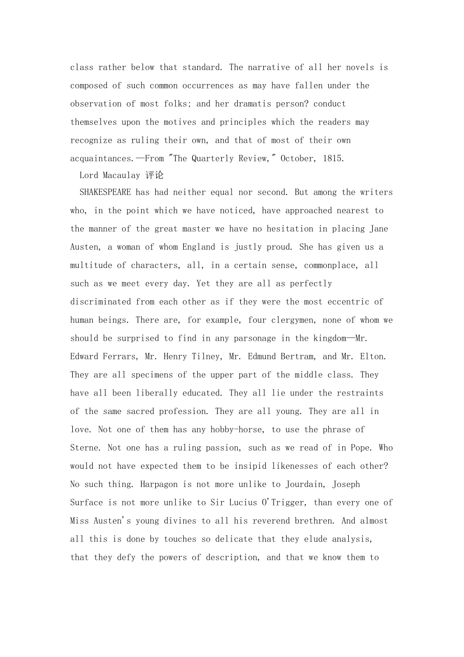《傲慢与偏见》英文书评_第3页