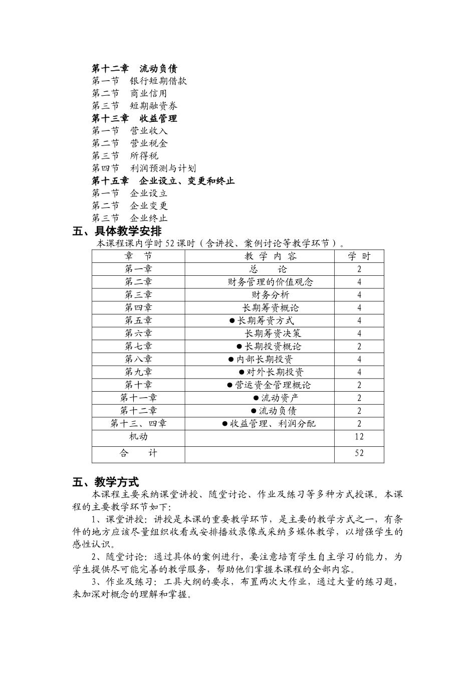 《公司理财》教学大纲_第3页