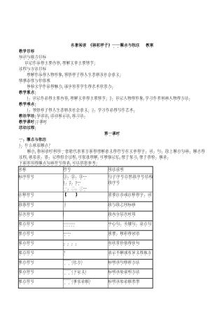 《名著导读 〈骆驼祥子〉圈点与批注》教案