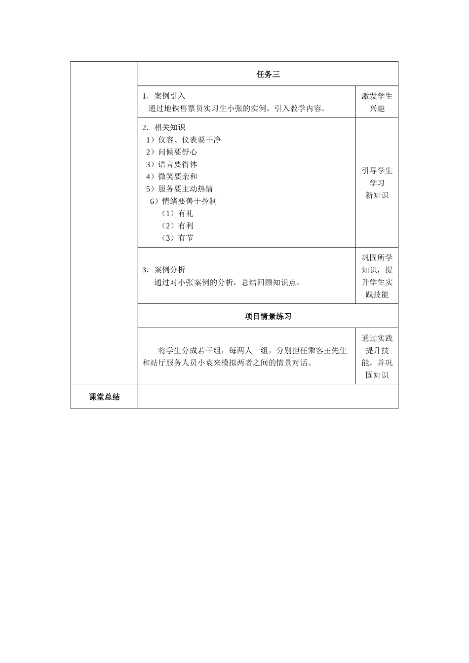 《城市轨道交通服务礼仪》教案_第3页