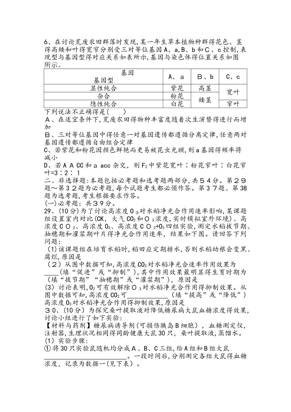 《导与练》2025版高考生物二轮复习高考仿真冲刺卷_第2页