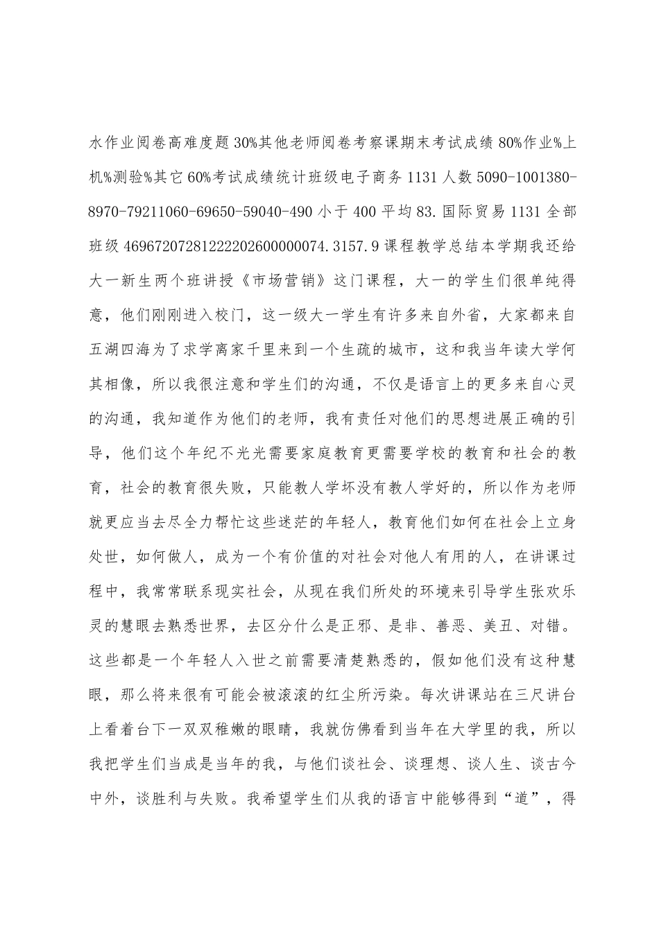 《市场营销》课程教学总结表_第2页