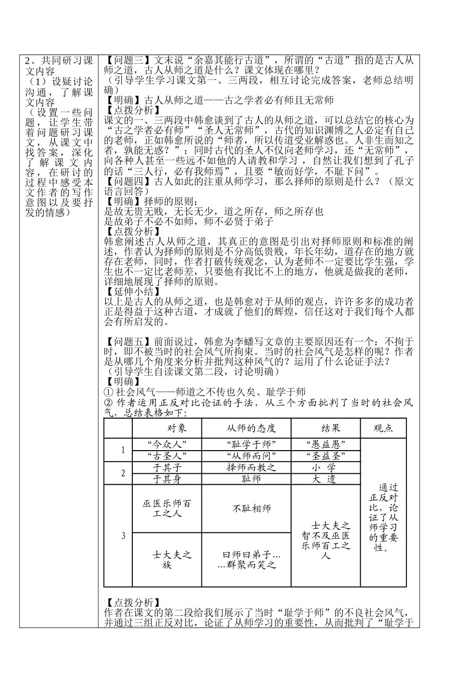 《师说》公开课教案_第3页