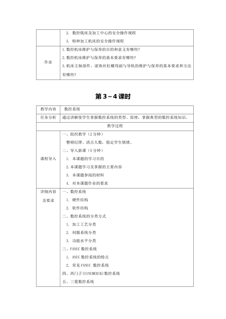 《数控系统选用与维护》全套教案-完整版授课电子教案-整本书电子讲义-教学讲义_第2页