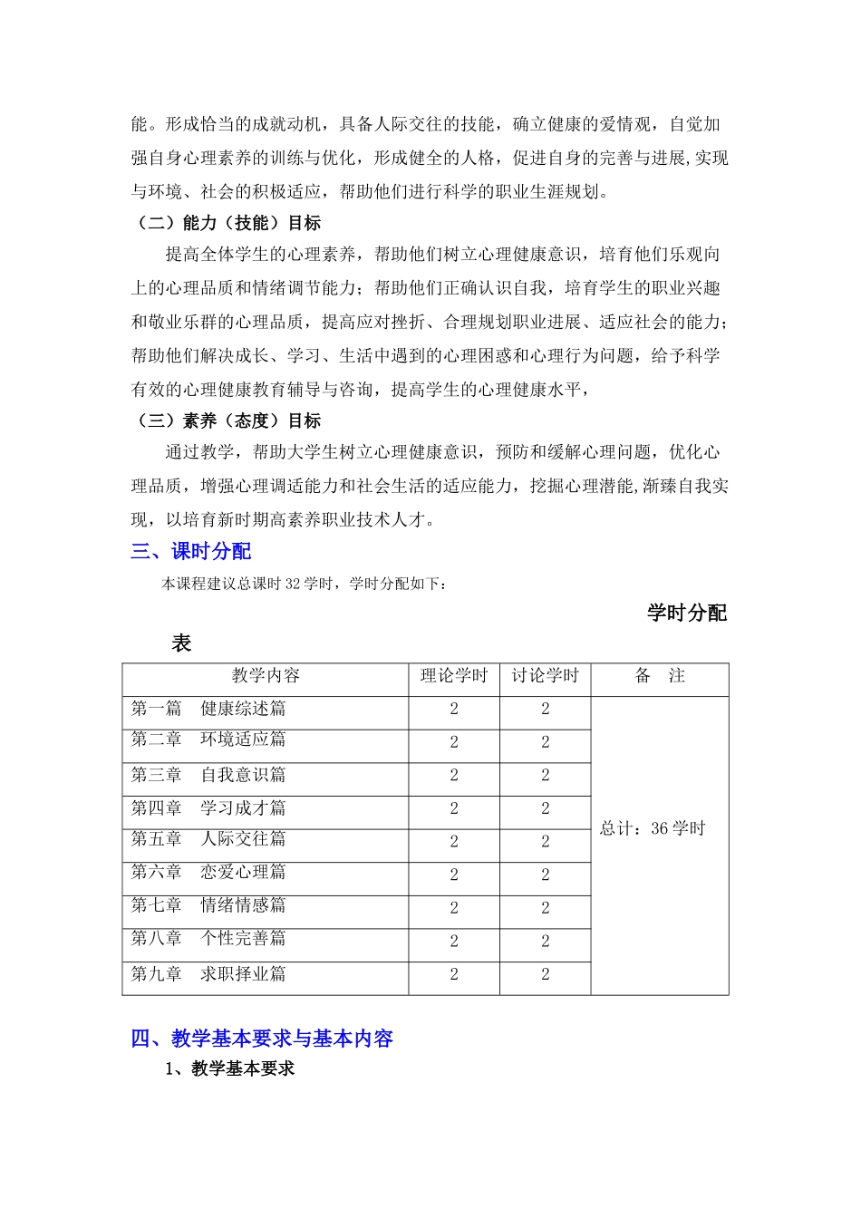 《新编大学生心理健康》教学大纲_第2页