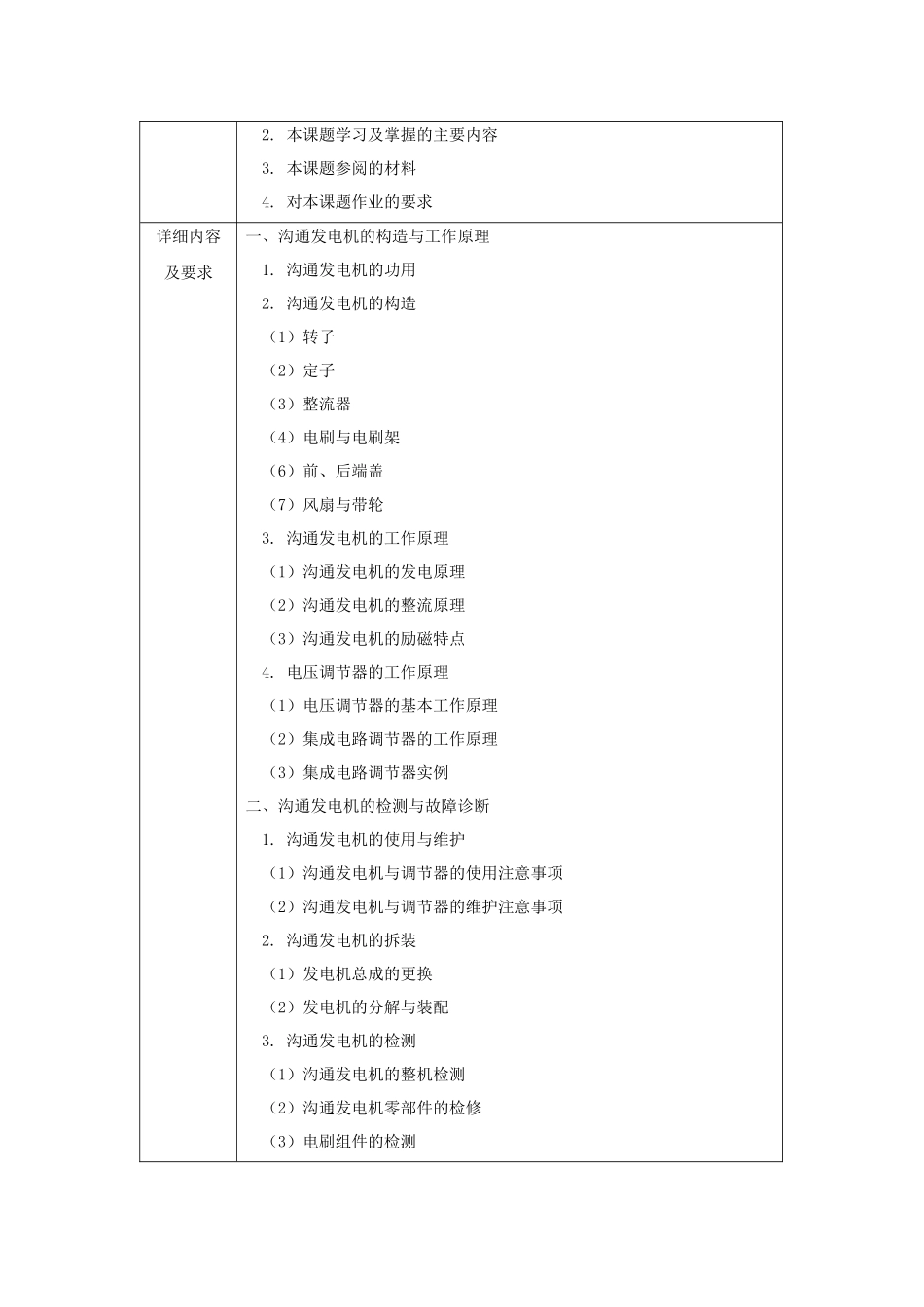 《汽车发动机电器与控制系统检修》教案电子教案完整版授课教案整本书教案电子讲义_第3页