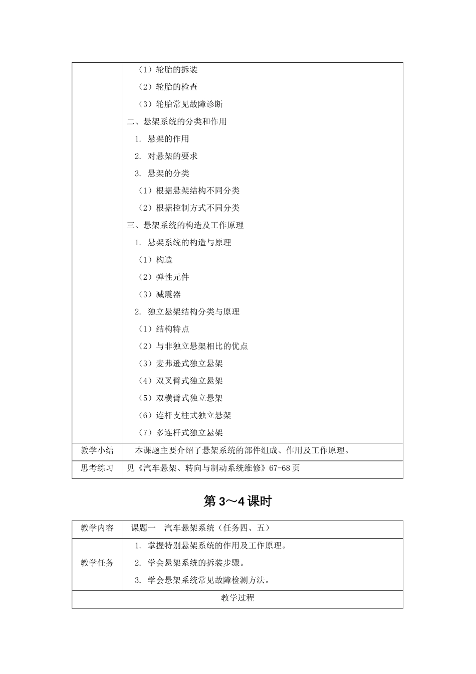 《汽车悬架、转向与制动系统维修》教案_第2页