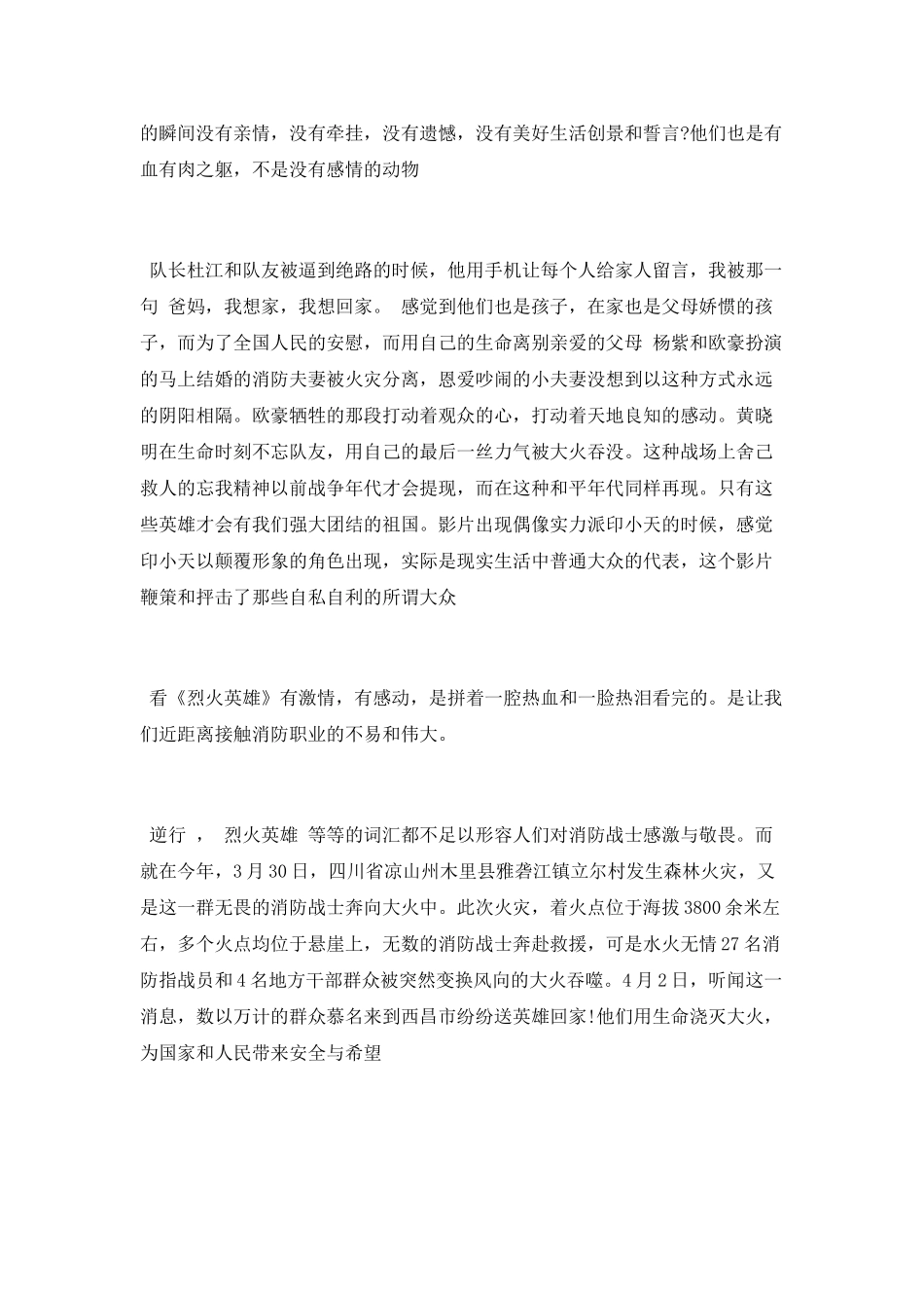 《烈火英雄》观后感_第2页