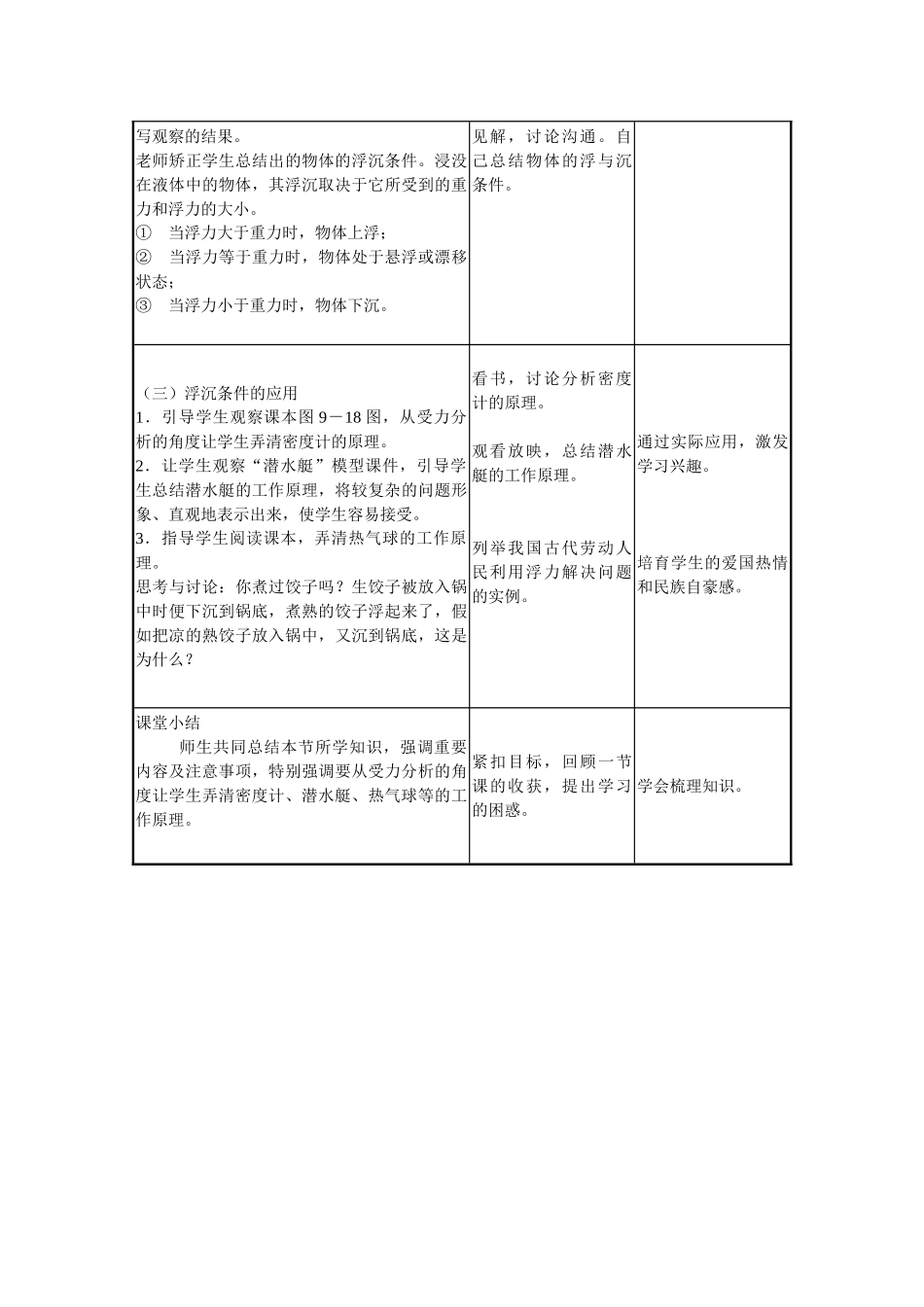 《物体的浮与沉》教学设计_第3页