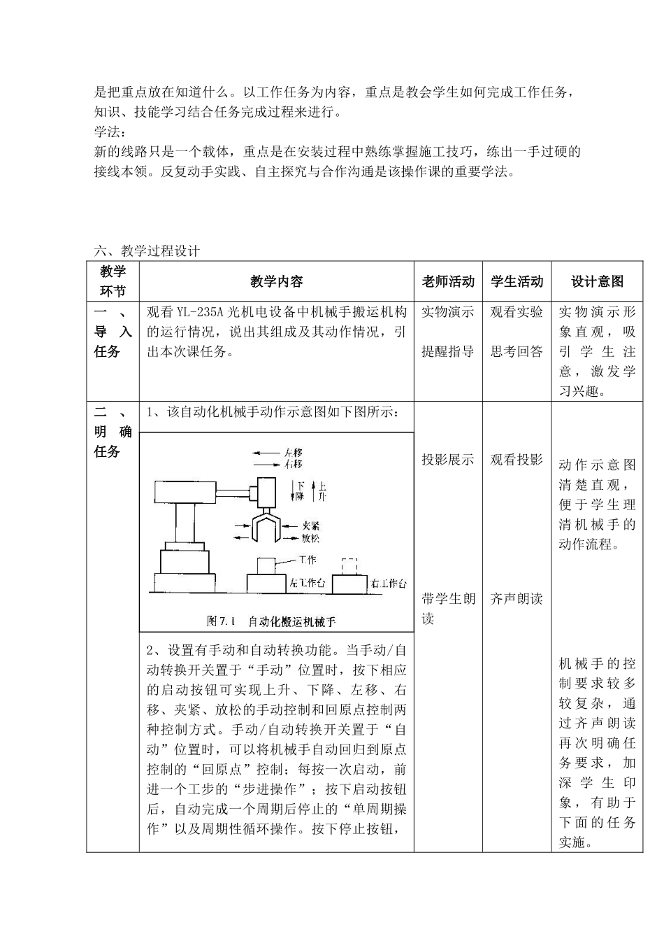 《电气控制与PLC应用技术》7.1--机械手控制教案_第2页