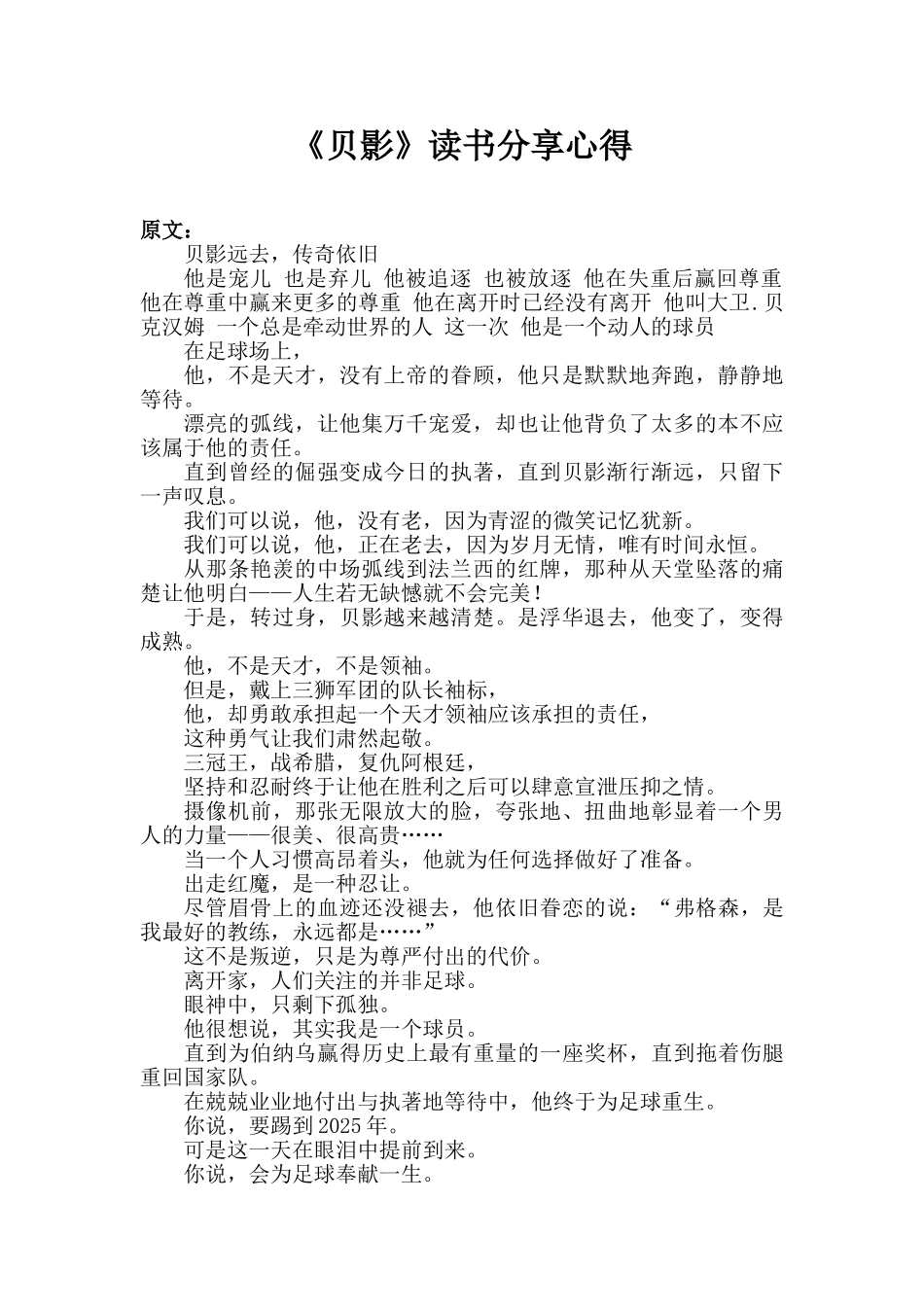 《贝影》读书分享心得_第1页