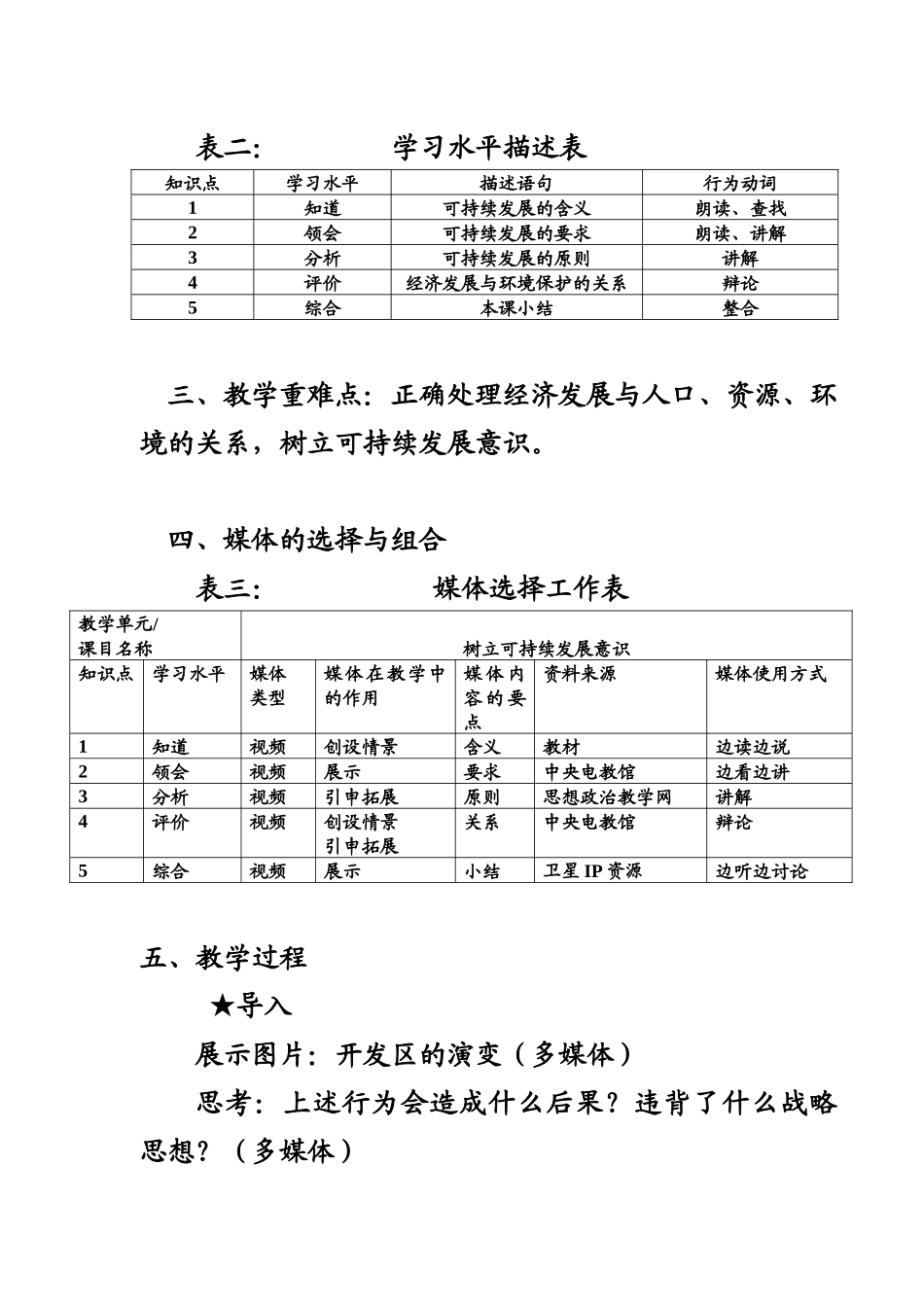 《树立可持续发展意识》教学设计_第2页