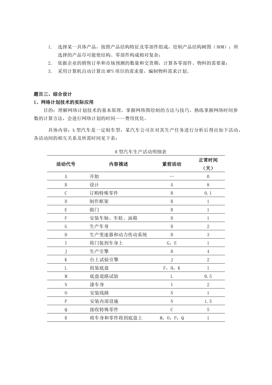 工商管理专业《生产与运作管理》课程教学大纲_第3页