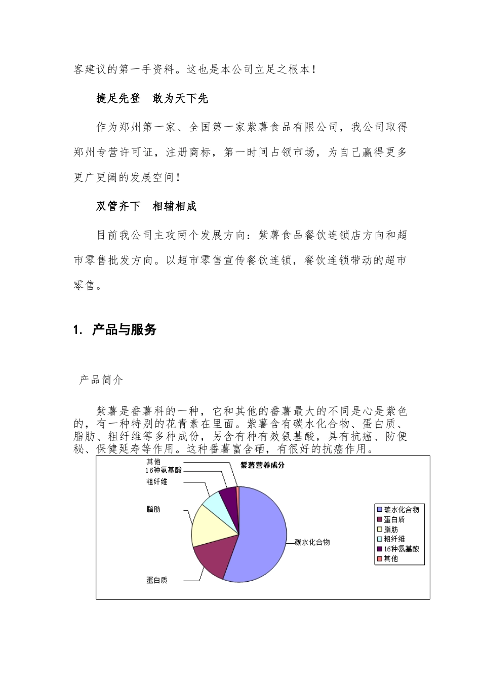 级市场营销专业《薯你好紫薯食品公司项目商业计划书》_第3页